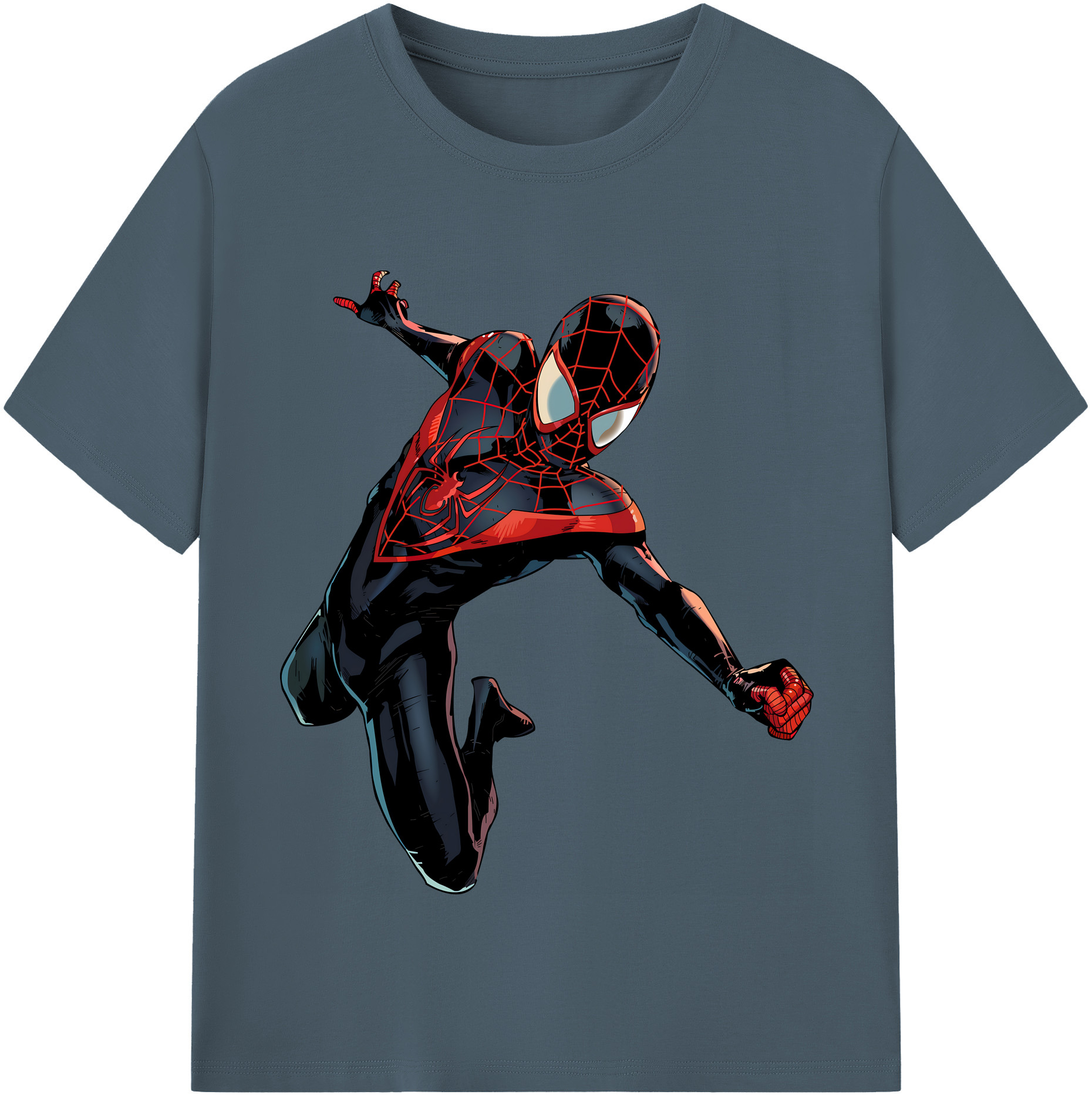 （画像用） Spider Man スパイダーマン 綿100％半袖Tシャツ（フロントプリント）